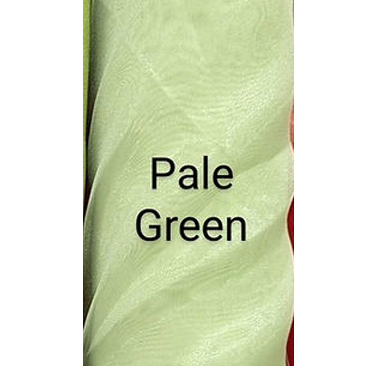 1 Yard Pale Green Crystal Organza Fabric Sheer Shiny Lightweight Polyester 58/59" wide